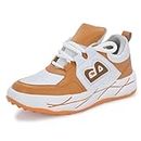 Kraasa Athletic Gym Fitness Walking Running Breathable Comfortable Casual Fashion Sneakers for Men Orange UK 9