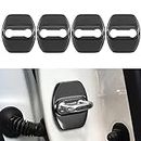 TOMALL 4pcs Car Door Lock Latches Cover Protector Compatible with Kia Stinger Sorento Soul GT-line GT2 GT1 Optima Forte K5 Accessories Stainless Steel Car Door Lock Trim Decorations (Black)