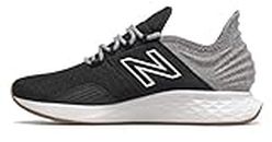 New Balance Women's Fresh Foam Roav V1 Running Shoe, Black/Light Aluminum, 9 M