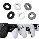 PlayVital 3 Pairs Silicone Aim Assist Target Motion Control Precision Rings for PS5, for PS4, for Xbox Series X/S, Xbox One, Xbox 360, for Switch Pro, for Steam Deck - Gray & Black & White