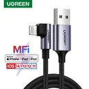 Ugreen 90 grad MFI Zertifiziert USB Blitz Kabel ladegerät für iPhone 13 12 11 xs xr 8 7 6s 5se Apple