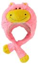 Sombrero de felpa premium My Pillow Pets neón rosa/amarillo hipopótamo