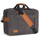 Estarer 17-17.3 Inch Laptop Messenger Bag, Water Resistant 3 in 1 Convertible Backpack, Gray, 17.3 inch Convertible