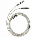 GUCraftsman 6N Single Crystal Silver Upgrade Headphones Cable 4Pin XLR/2.5mm/4.4mm Balanec Headphone Upgrade Cables for AUDEZE LCX-X LCD-XC LCD2 LCD3 LCD4 (4Pin XLR)