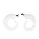 1 Pair Sheep Horns Hair Clips, Fancy Devil Horn Hairpin Horns Cosplay Halloween Costume Party Accessories (White)