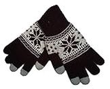 Devil Krystle Unisex Touch Screen Magic Gloves Knitted Winter Warm Smart Phone Mittens, Free Size (Multicolour) - Pack of 1