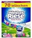 Weißer Riese Polvo de color, detergente para colorear, 70 lavados, extra fuerte contra las manchas y para lavado limpio higiénico