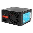Zebronics 450W Black Gold Power Supply with 3X SATA connectors, 2X Molex, 80mm Built-in Fan, Extra Long Cables, 1.2 Meter Power Cable and Suitable for Regular use Computers
