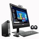 (Refurbished) Lenovo ThinkCenter AIO Desktop Set (Intel i5 4thGen/8GB/1TB HDD/19 inches HD Monitor+Keyboard+Mouse+Tiny CPU+FHD Webcam+Mic+Speakers+Wifi/Windows 10 Pro/MS Office/Black)