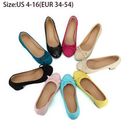 Plus Size Block Mid Heels Shoes Women's Round Toe Bow Court Pumps Comfy Slip On
