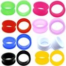 PAIR-LARGE FLARE SOFT Silicone Ear Skins-Ear Gauges-Soft Ear plugs-Ear Tunnels