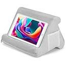 OBYFGILY Tablet Pillow Stand for iPad, 3 Viewing Angles Soft Pillow Pad Reading Stand with Pocket, Universal Lap Holder for All Tablets Smartphones E-Readers Magazines and Books