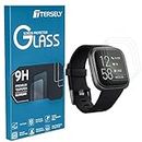 T Tersely Screen Protector for Fitbit Versa 2, (3 Pack) Fitbit Versa 9H Hardness Tempered Glass Screen Protector Saver Film Guard for Fitbit Versa 2 Watch (2019 Released)