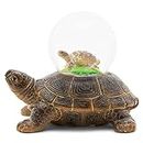 Elanze Designs Turtle Mother and Baby Miniature 45MM Sturdy Polyresin Magical Whimsical Tabletop Dresser Nightstand Glitter Water Snow Globe Figurine Decoration