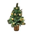 Albero di Natale Mini albero di Natale artificiale 60 cm 90 cm Piccolo albero di Natale da tavolo per Natale/Decorazione stagionale domestica per interni Decorazioni natalizie (Colore : Style C 60