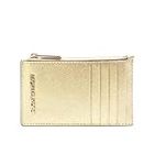 Michael Kors Jet Set Travel Top Zip Card Case Wallet Coin Pouch Pale Gold, Pale Gold, Wallet