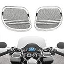 BRZOXIN Front Speaker Grills for Harley Road Glide (Chrome Plating)