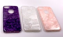 3X Funda delgada de mármol para iPhone 8 7 Funda resistente de poliuretano termoplástico a prueba de golpes