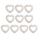  Accesorios para teléfono celular con dijes de diamantes de imitación en forma de perla para joyería de corazón 10 piezas