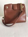 Vintage Brown  “Valigeria Napoleon - Milano” leather handbag made in italy
