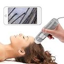 Skin Diagnosis Hair Analyzer, USB 5-200X USB OTG Hair Tester Skin Hair Scalp Detector Microscope Skin Analyser 200MP Camera Beauty-care Detector