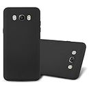 cadorabo Case works with Samsung Galaxy J7 2016 in FROST BLACK - Shockproof and Scratch Resistant TPU Silicone Cover - Ultra Slim Protective Gel Shell Bumper Back Skin