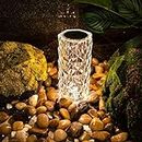 XERGY Crystal Table Lamp, 3 Color Changing Rose Diamond Night Light, LED USB Nightstand Lamp with Touch Control for Living Room Bedroom, Party Dinner Decorative rakshabandhan Gift for Sister