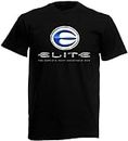 Elite Archery Slogan Bow Logo Symbol Men's Black T-Shirt Black Size M