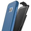 ENCASED Galaxy S8 Belt Clip Case, (Rebel Series) Dual Layer Impact Armor w/Secure Fit by (Samsung S8) (Navy Blue)