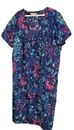 Nightgown 2X Only Necessaries  Purple Blue Pink Poly/cotton Pullover mid calf