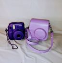 Fujifilm Instax Mini 8 Purple Instant Polaroid Film Camera  With Case/Cover