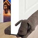 BALAPET Double Sides Door Draft Stoppers for Bottom of Door, 36 inch Decorative Under Door Noise Stopper with Hanging Loops, Animal Dog Air Noise Blocker Soundproof Energy Saver