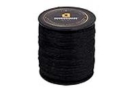 DAMODARAM 2mm Nylon Macrame Thread Cord/Dori for Art Craft & DIY Projects (100 MTR, Black)