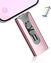 512GB Flash Drive for Phone - 4 in 1 High Speed Data USB Memory Stick Thumb Drive, External Storage Photo Stick for Phone/Pad/Air MacBook Pro/Android/USB C and Computers Devices (Pink)