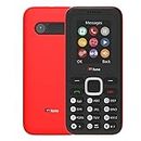 TTfone TT150 Unlocked Basic Mobile Phone UK Sim Free with Bluetooth, Long Battery Life, Dual Sim with camera and games, easy to use, durable and light weight pay as you go (Red, with USB Cable)