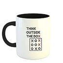Happu - Printed Ceramic Coffee Mug, Funny & Humour Designs, Think Outside The Box, Best Gift for Colleague, Gift for Men, Gift for Artist, Gift for Office Desk, 325 ML(11Oz), 3092-BK