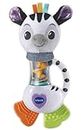 VTech Baby Shaking Sounds Zebra, Rainmaker Toy, Rattle Toy with Bright Colours, Patterns and Textures for Sensory Play, Gift for Babies 3, 6, 9, 12 months +, English version