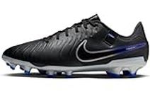 Nike Men's Legend 10 Football Shoe, Black/Chrome-Hyper Royal, 9 UK