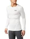 Under Armour Men's Ua Hg Armour Comp Ls Long-Sleeve Sports Top, Breathable Long-Sleeved Top for Men (Pack of 1) White