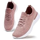 Damen Walkingschuhe Turnschuhe Laufschuhe Sportschuhe Fitness Sneakers Trainers für Running Outdoor Schuhe Pink 40 EU
