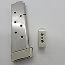 2 X 1911 Plate for Kimber Tac-Mag Metal Base Pad Nickel Fits Most 1911 Screws Included