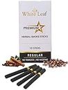 White Leaf Herbals Regular Flavour Cigarette, Tobacco and Nicotine Free Herbal Smoke Sticks - 1 Packet (10 Sticks)
