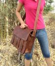 Leather Vintage Bag Shoulder Office Brown Handbag Messenger Women Laptop Brifcas
