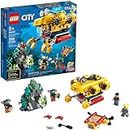 LEGO City Ocean Exploration Submarine 60264, with Submarine, Coral Reef Setting, Underwater Drone, Glow in The Dark Anglerfish Figure and 4 Explorer Minifigures, New 2020 (286 Pieces)