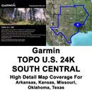 Garmin TOPO U.S. 24K SOUTH CENTRAL Maps GPS Data Card USA Topographic Region