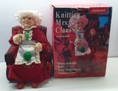 Animated Kniting Mrs Claus Christmas Decoration Sings Moves Works Used 1995 Box