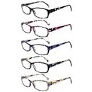 ZONLON 5 Pack Reading Glasses for Women - Anti Blue Light Lightweight Readers with Spring Hinges (5 multicolor, 1.50, multiplier_x)