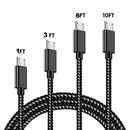 Heavy Duty Micro USB Fast Charger Data Cable Cord For Samsung Android HTC LG Lot