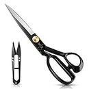 Sewing Scissors, 10 Inch Fabric Dressmaking Scissors Upholstery Office Shears for Tailors Dressmakers, Best for Cutting Fabric Leather Paper Raw Materials Heavy Duty High Carbon Steel(Right-Handed)