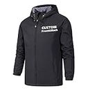 Custom Waterproof Jacket for Men Lightweight Windbreaker Rain Coat with Hood Add Your Logo
